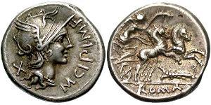 1 Денарій Римська республіка (509BC-27BC) Срібло 
