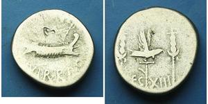 1 Денарій Римська республіка (509BC-27BC) Срібло Марк Антоній (83BC-30BC)
