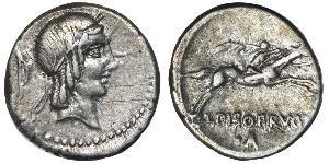 1 Денарій Римська республіка (509BC-27BC) Срібло 