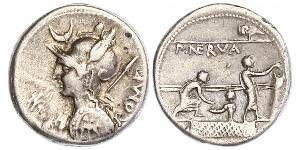 1 Денарій Римська республіка (509BC-27BC) Срібло 