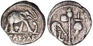 1 Денарій Римська республіка (509BC-27BC) Срібло Юлій Цезар (100BC- 44 BC)