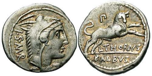 1 Денарій Римська республіка (509BC-27BC) Срібло 