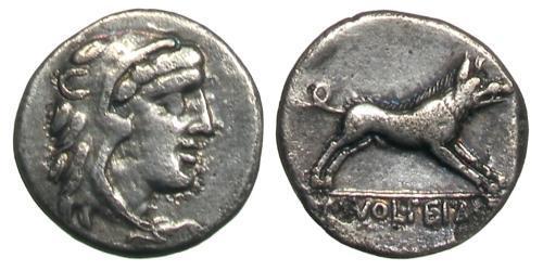 1 Денарій Римська республіка (509BC-27BC) Срібло 