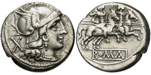 1 Денарій Римська республіка (509BC-27BC) Срібло 