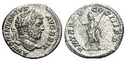 1 Денарій Римська імперія (27BC-395) Срібло Каракалла (188-217)