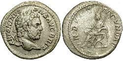 1 Денарій Римська імперія (27BC-395) Срібло Каракалла (188-217)