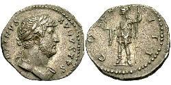 1 Денарій Римська імперія (27BC-395) Срібло Адріан (76 - 138) 