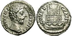 1 Денарій Римська імперія (27BC-395) Срібло Марк Аврелій (121-180)