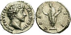 1 Денарій Римська імперія (27BC-395) Срібло Марк Аврелій (121-180)