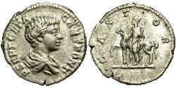 1 Денарій Римська імперія (27BC-395) Срібло Гета  (189-211)