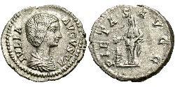 1 Денарій Римська імперія (27BC-395) Срібло Юлія Домна (?-217)