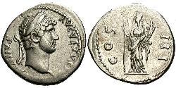 1 Денарій Римська імперія (27BC-395) Срібло Адріан (76 - 138) 