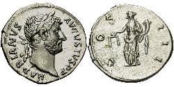 1 Денарій Римська імперія (27BC-395) Срібло Адріан (76 - 138) 