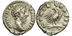 1 Денарій Римська імперія (27BC-395) Срібло Марк Аврелій (121-180)