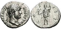 1 Денарій Римська імперія (27BC-395) Срібло Адріан (76 - 138) 
