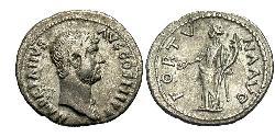 1 Денарій Римська імперія (27BC-395) Срібло Адріан (76 - 138) 