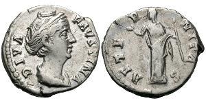 1 Денарій Римська імперія (27BC-395) Срібло Фаустіна Старша(105-141)
