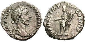1 Денарій Римська імперія (27BC-395) Срібло Коммод (161-192)