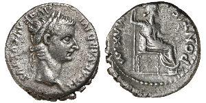 1 Денарій Римська імперія (27BC-395) Срібло Тиберій Клавдій Нерон (42 BC-37)