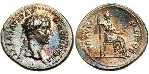 1 Денарій Римська імперія (27BC-395) Срібло Тиберій Клавдій Нерон (42 BC-37)