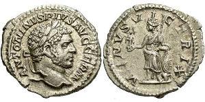 1 Денарій Римська імперія (27BC-395) Срібло Каракалла (188-217)