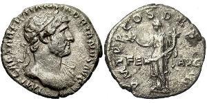1 Денарій Римська імперія (27BC-395) Срібло Адріан (76 - 138) 