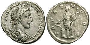 1 Денарій Римська імперія (27BC-395) Срібло Коммод (161-192)