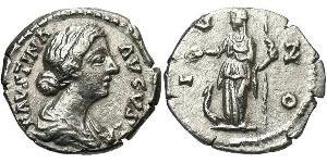 1 Денарій Римська імперія (27BC-395) Срібло Фаустина II (130-175)