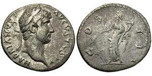 1 Денарій Римська імперія (27BC-395) Срібло Адріан (76 - 138) 