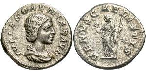 1 Денарій Римська імперія (27BC-395) Срібло Julia Soaemias (180-222)