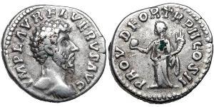 1 Денарій Римська імперія (27BC-395) Срібло Луцій Вер (130-169)