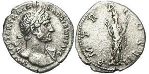 1 Денарій Римська імперія (27BC-395) Срібло Адріан (76 - 138) 
