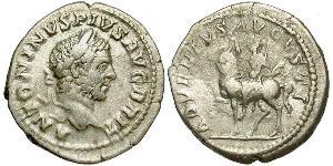 1 Денарій Римська імперія (27BC-395) Срібло Каракалла (188-217)