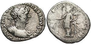 1 Денарій Римська імперія (27BC-395) Срібло Адріан (76 - 138) 
