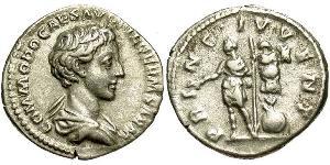 1 Денарій Римська імперія (27BC-395) Срібло Коммод (161-192)