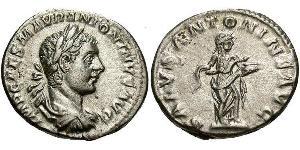 1 Денарій Римська імперія (27BC-395) Срібло Геліогабал (203-222)
