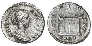 1 Денарій Римська імперія (27BC-395) Срібло Брутія Кріспіна (164-187)