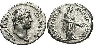1 Денарій Римська імперія (27BC-395) Срібло Адріан (76 - 138) 