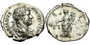 1 Денарій Римська імперія (27BC-395) Срібло Адріан (76 - 138) 