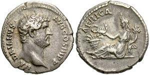 1 Денарій Римська імперія (27BC-395) Срібло Адріан (76 - 138) 