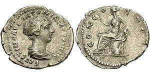 1 Денарій Римська імперія (27BC-395) Срібло Фаустина II (130-175)