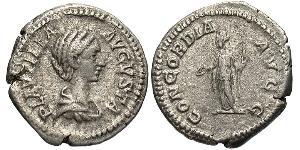 1 Денарій Римська імперія (27BC-395) Срібло Fulvia Plautilla (189-212)