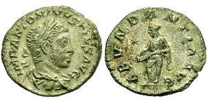 1 Денарій Римська імперія (27BC-395) Срібло Геліогабал (203-222)