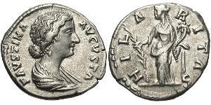 1 Денарій Римська імперія (27BC-395) Срібло Фаустина II (130-175)