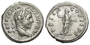 1 Денарій Римська імперія (27BC-395) Срібло Гета  (189-211)