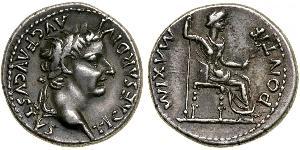 1 Денарій Римська імперія (27BC-395) Срібло Тиберій Клавдій Нерон (42 BC-37)