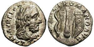 1 Денарій Римська імперія (27BC-395) Срібло Коммод (161-192)
