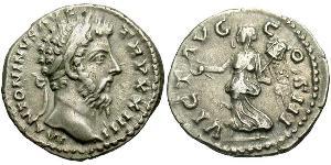 1 Денарій Римська імперія (27BC-395) Срібло Марк Аврелій (121-180)
