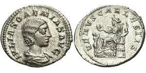 1 Денарій Римська імперія (27BC-395) Срібло Julia Soaemias (180-222)