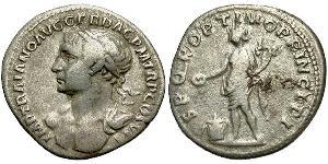 1 Денарій Римська імперія (27BC-395) Срібло Траян (53-117)